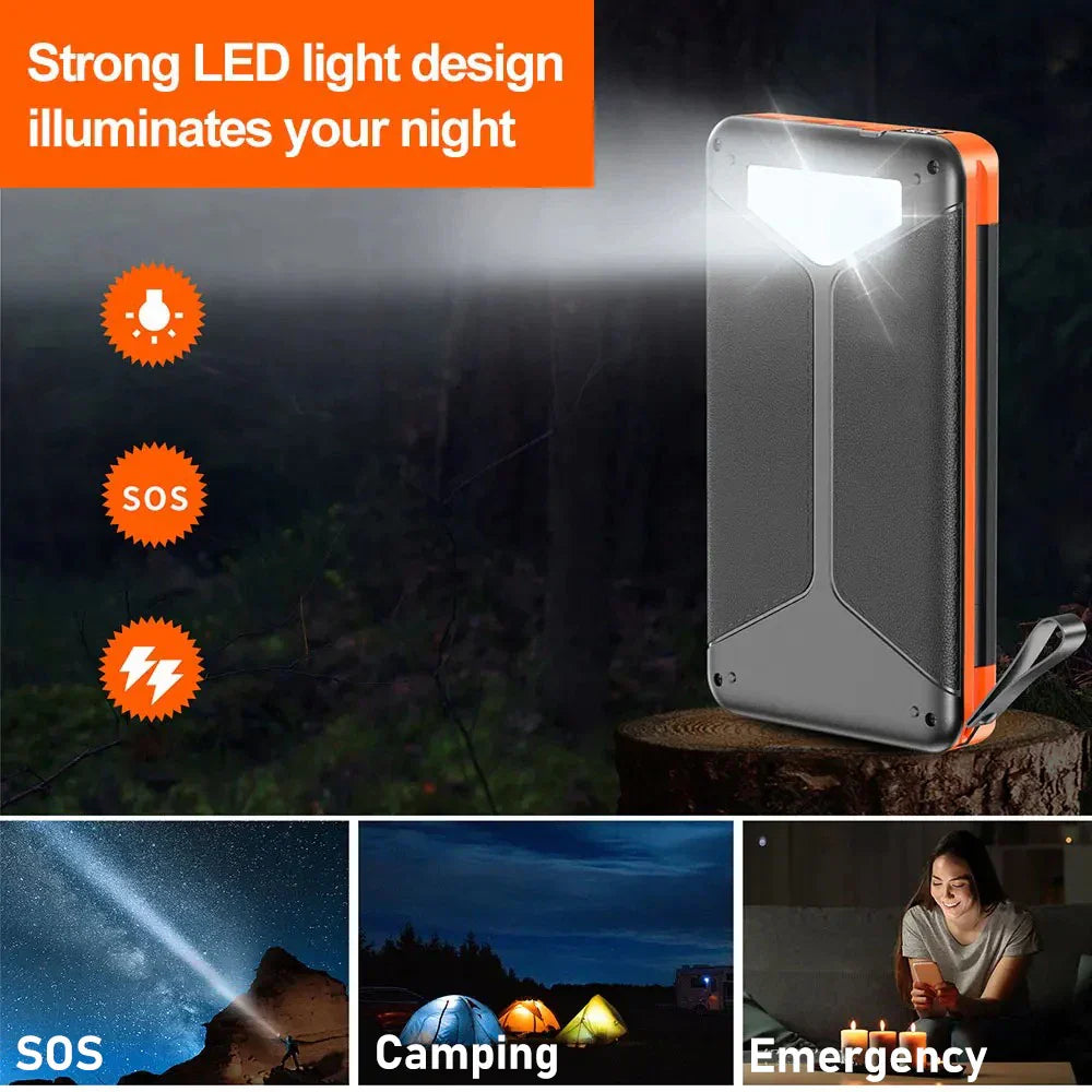 Maliben | Solar Powerbank Voltmate Flip 15w | 10,000/20,000mah | Wireless Qi Charging | Solar Panel Foldable | Waterproof & Shockproof