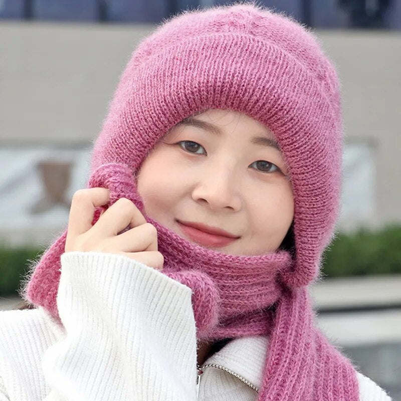 Maliben | Winter Protection Plush Hat Scarf