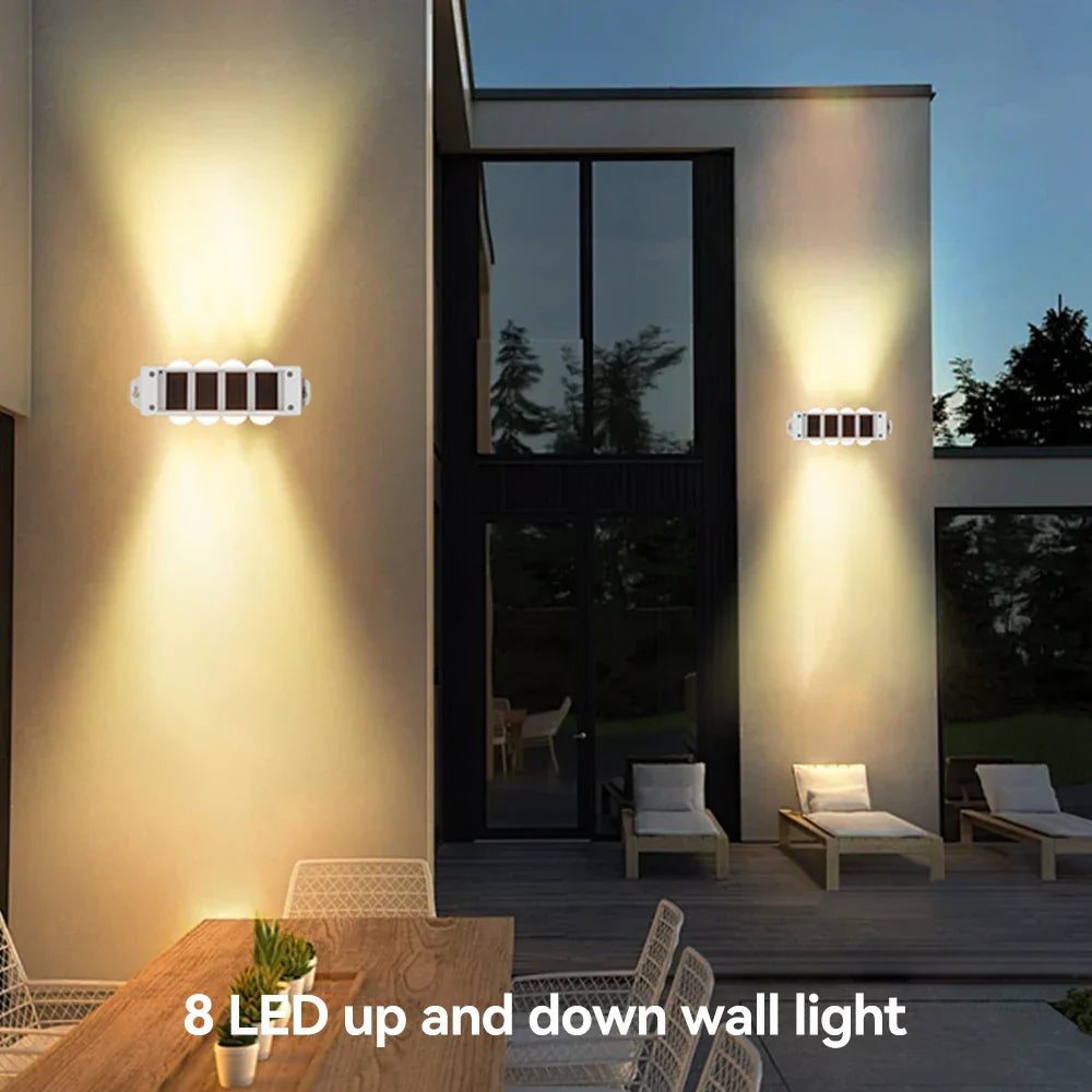 Maliben | Solar Wall Lights Solavine | Warm White Light | Ip44 Weatherproof | For Fence, Terrace & Garden | 8 Hours Light Duration