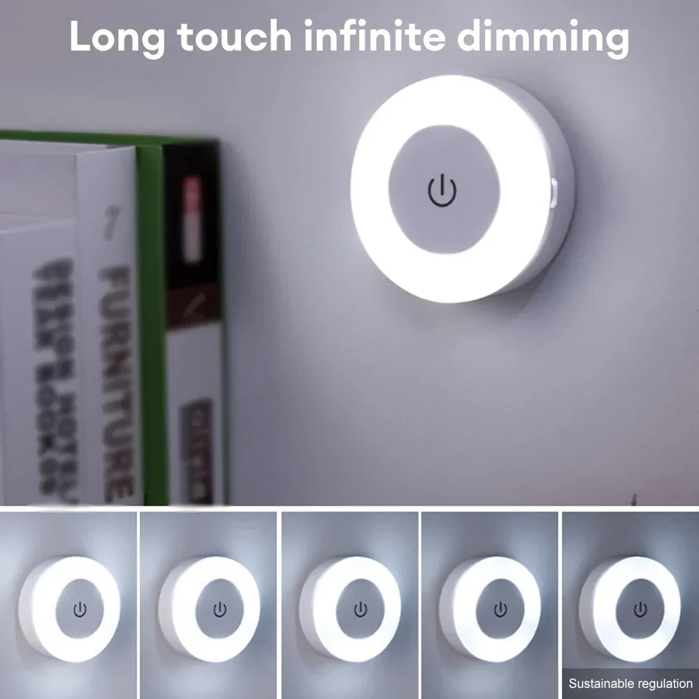Maliben | Lumora Touch Led Night Light | Usb Rechargeable | Magnetic & Stepless Dimmable | Warm & Cold Light