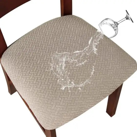 Maliben | Casalino | Waterproof Chair Seat Covers | Elastic & Washable | Checked Design | 4 Variants | For Kitchen & Dining Room