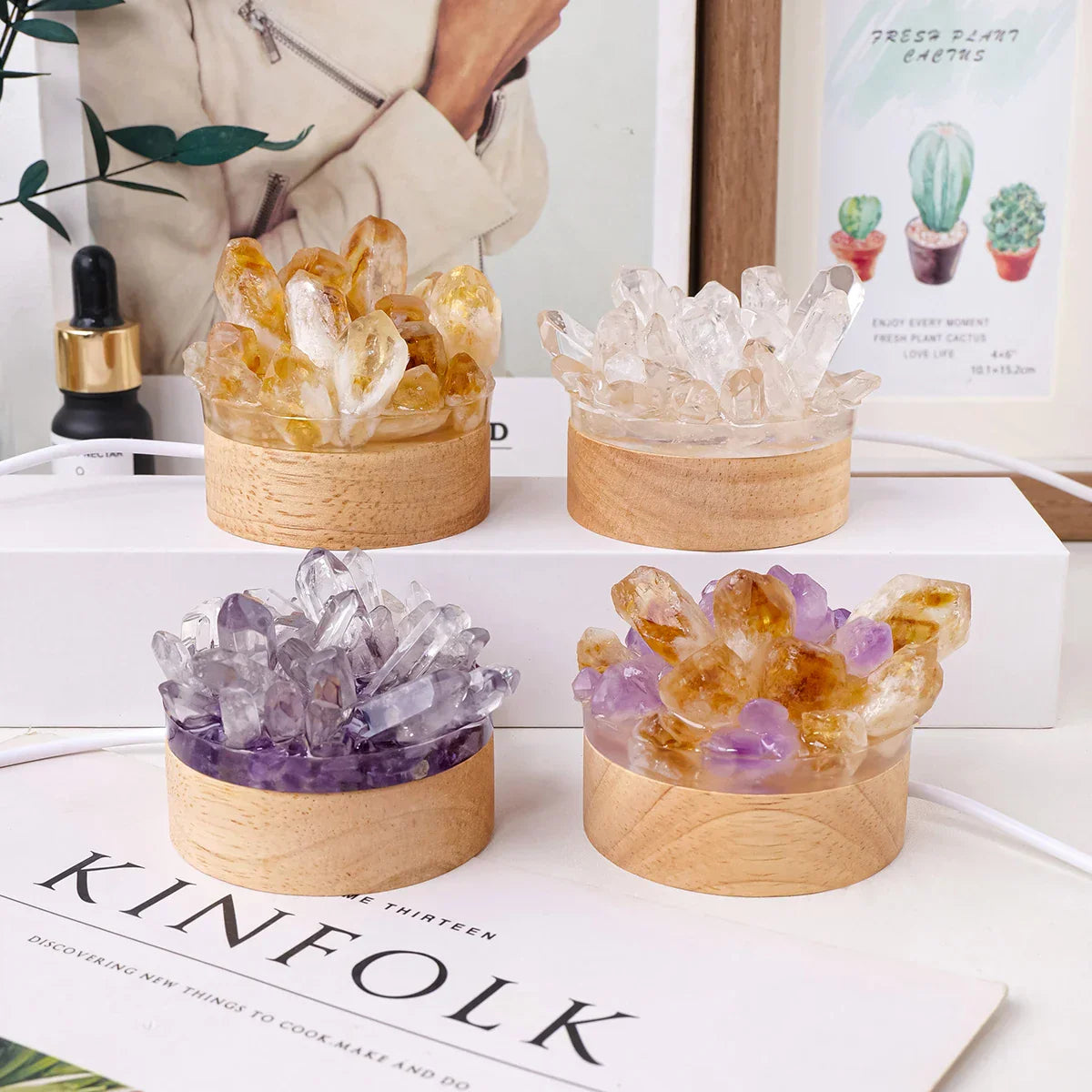 Maliben | Crystal Lamp Natural Stone | Handmade | FenG Shui & Wellness Decor | 150–200 g