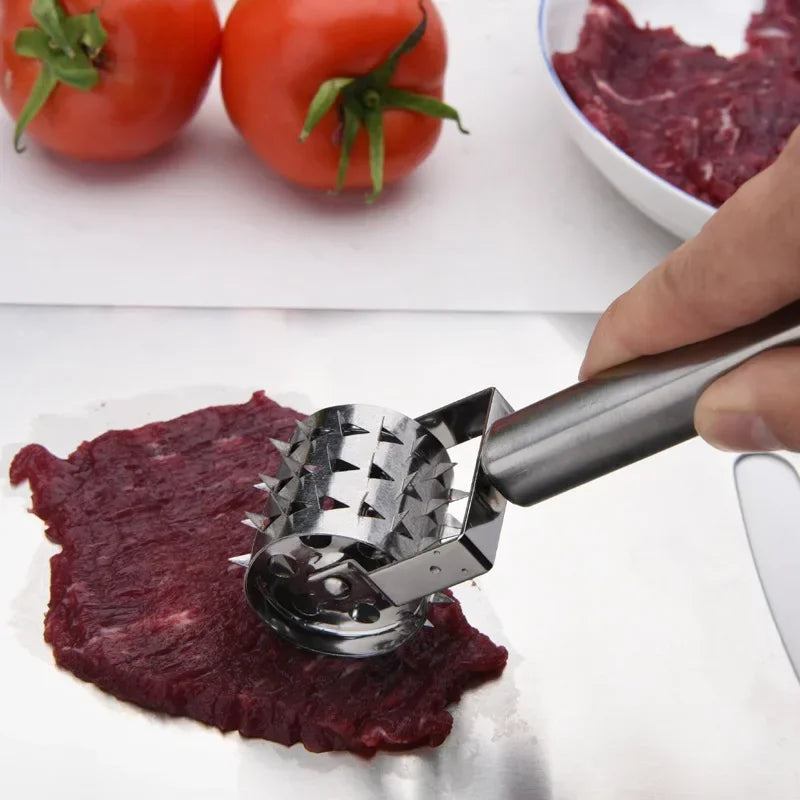 Maliben | Steeltender Meat Tenderizer | Stainless Steel Meat Tenderizer With Hammer Head | For Steak, Schnitzel & Pork | 18 Cm