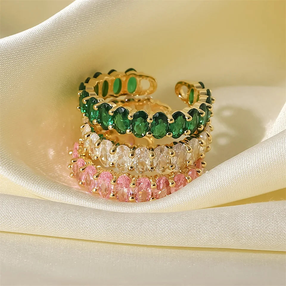 Maliben | Dainty Oval Cut Diamond Adorned Ring