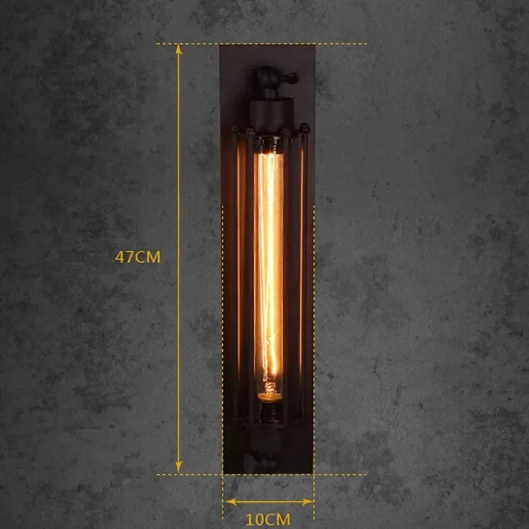 Maliben | Wall Lamp Retrolume | Vintage Edison Design | E27 Socket | Industrial Style For Interiors