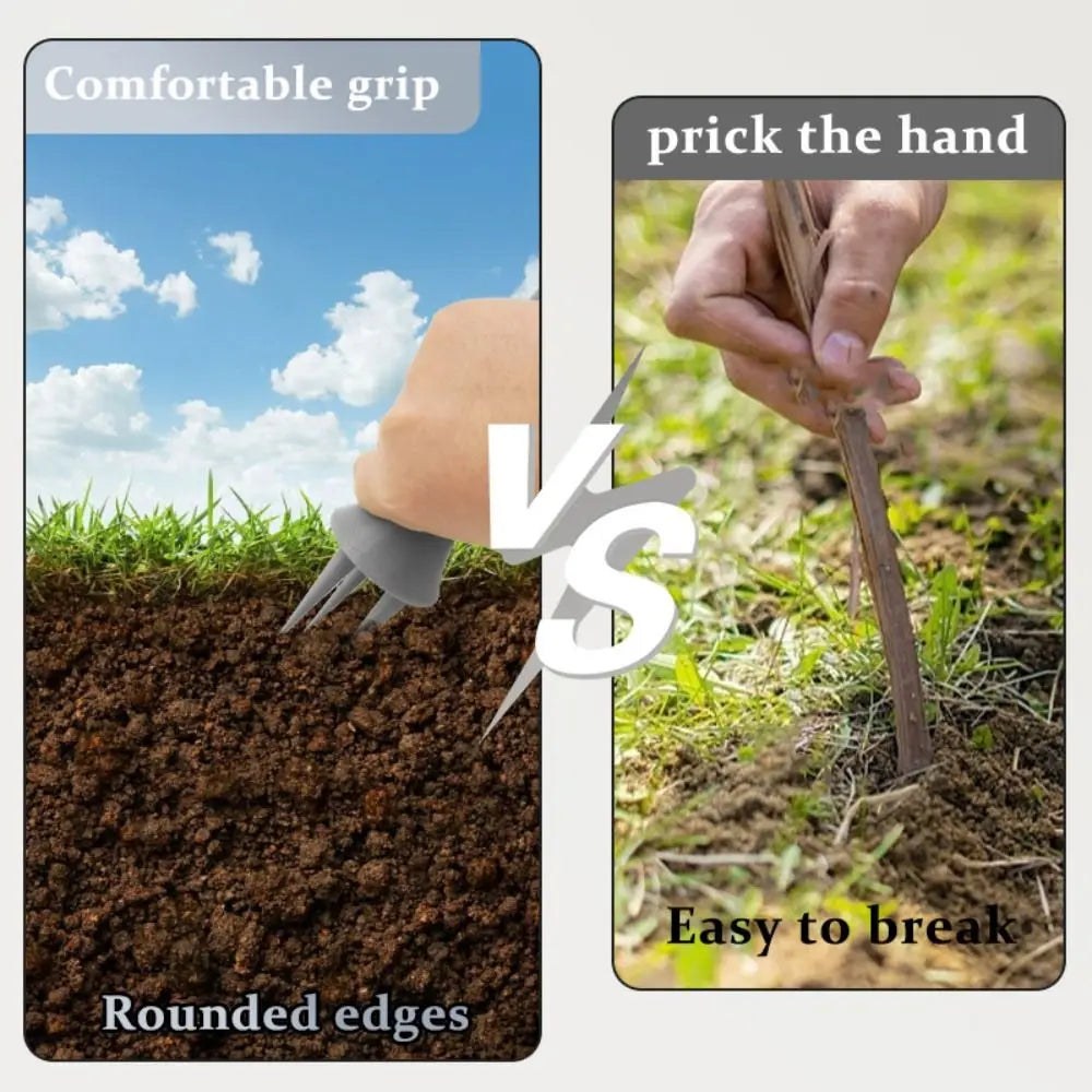 Maliben | Aergrow Hand-Aerator Made Of Plastic | Compact & Effective | 14.7 × 5 Cm | For Lawns, Beds & Plant Areas