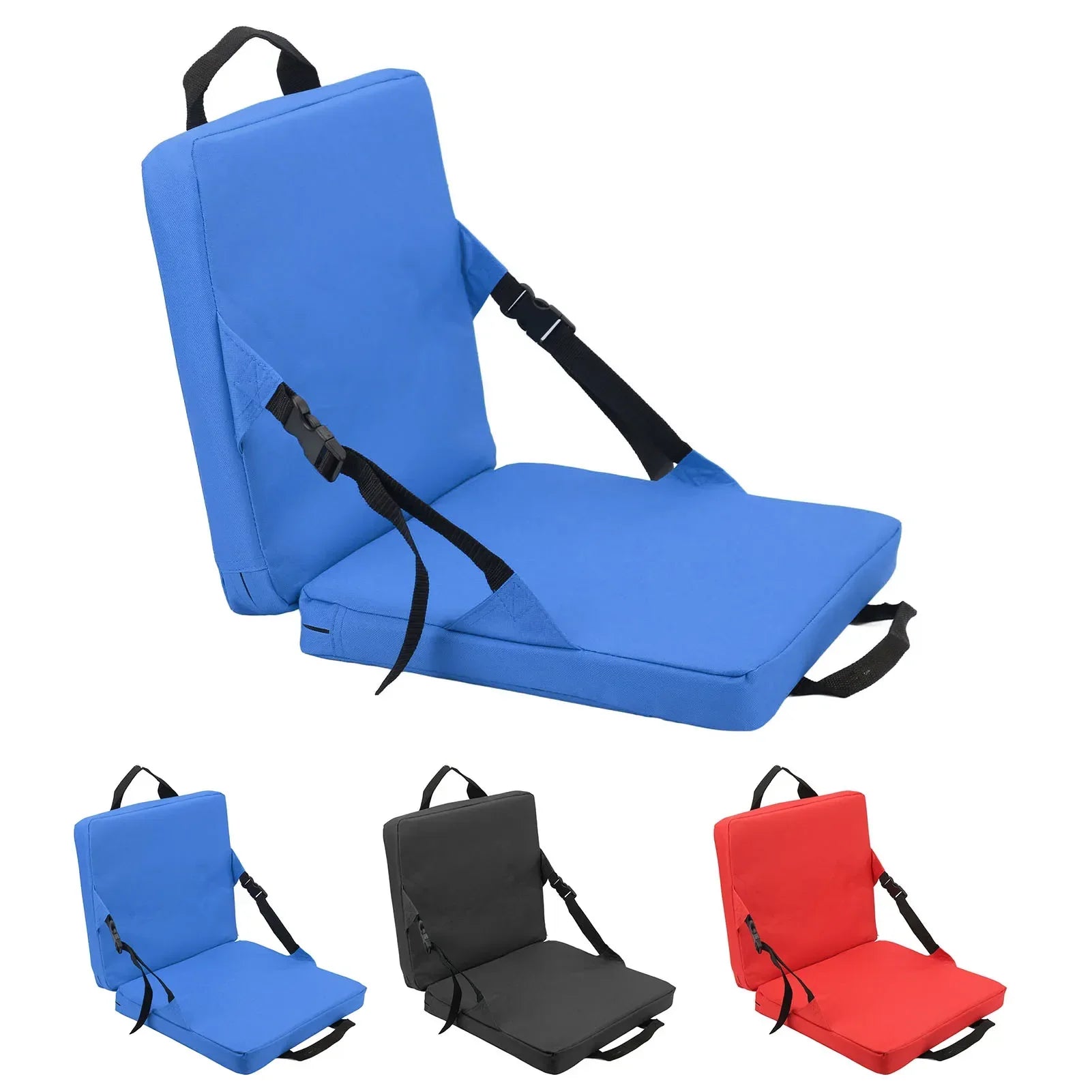 Maliben | Sitpure Folding Chair With Backrest | Padded Seat Cushion | Compact & ComFortable for Stadium, Beach & Park