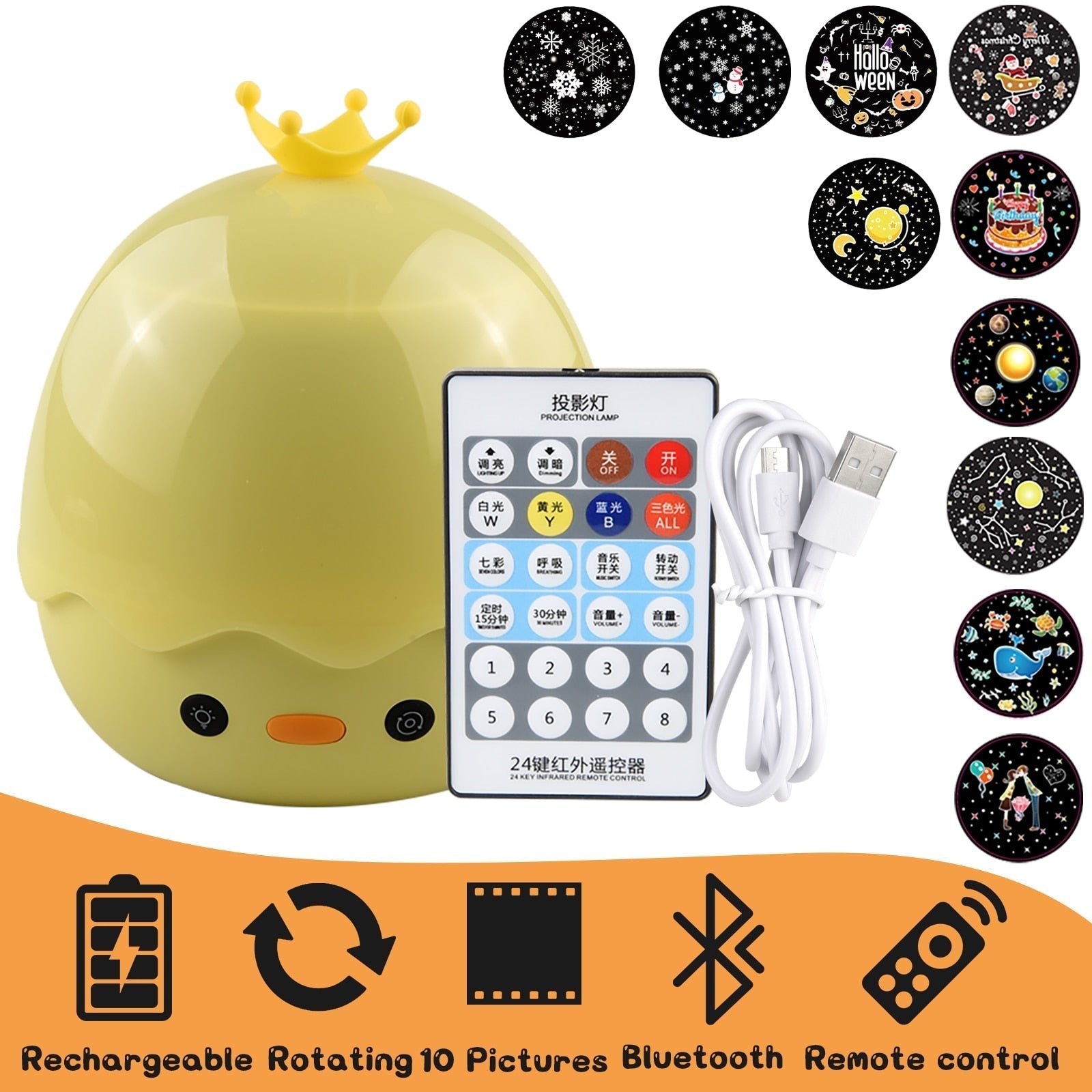 Maliben | Rotating Deer Music Star Projector Night Lamp