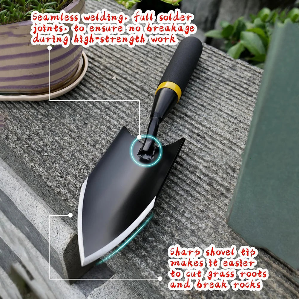 Maliben | Terragrip Garden Spade | Extra Robust & Ergonomic | Seamlessly Welded | For Hard Soils & Roots