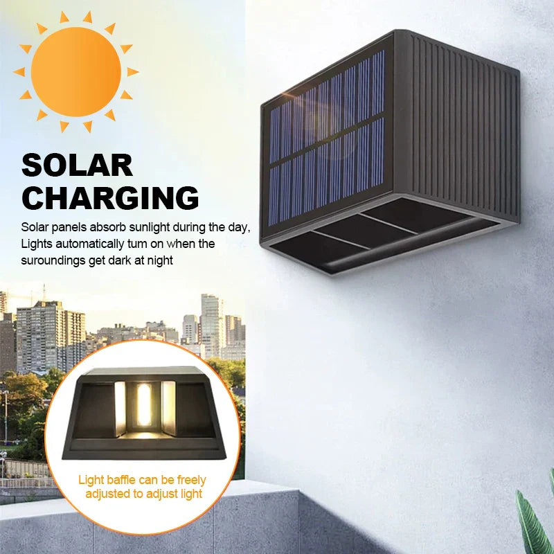 Maliben | Solar Wall Light Solarabeam Flex | Warm White | Ip65 Waterproof | Adjustable Light Angle