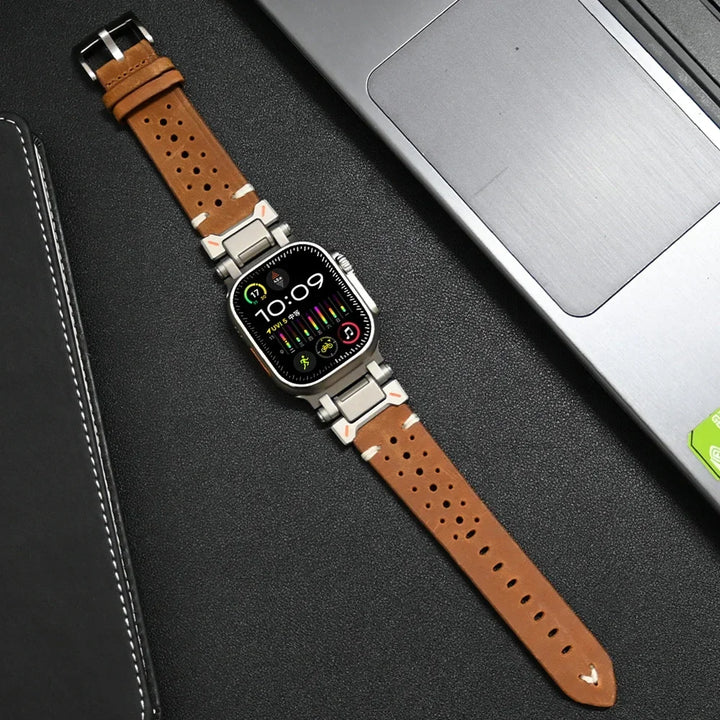 Maliben Genuine Leather Apple Watch Band — Fits All Models