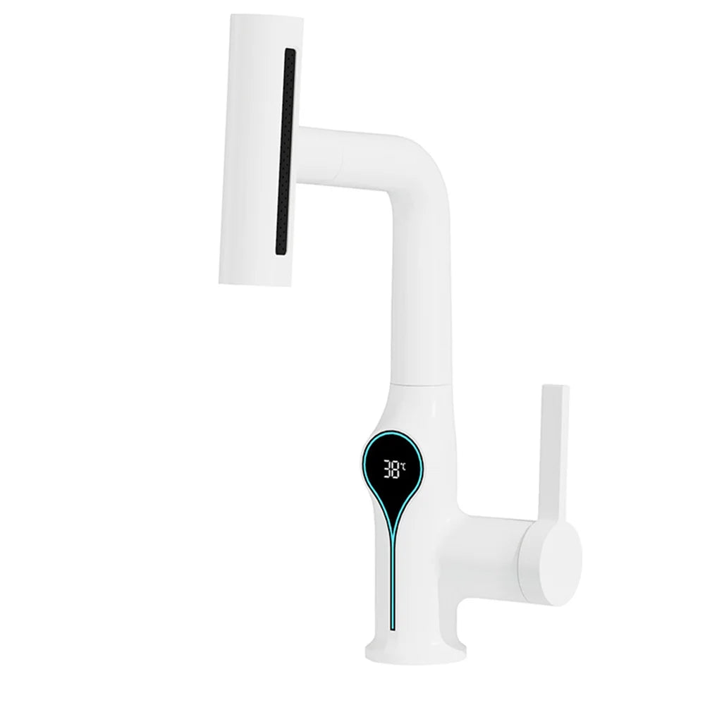 Maliben | Faucet With Waterfall Jet Temperature Display And Adjustable Sprayer