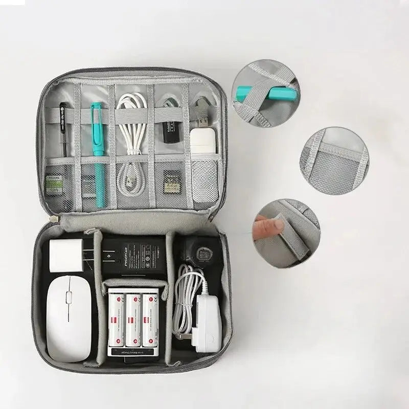 Maliben | Orgazip Tech Organizer | Large Cable Bag For Travel | Waterproof & Multifunctional | For Power Banks, Cables & Accessories