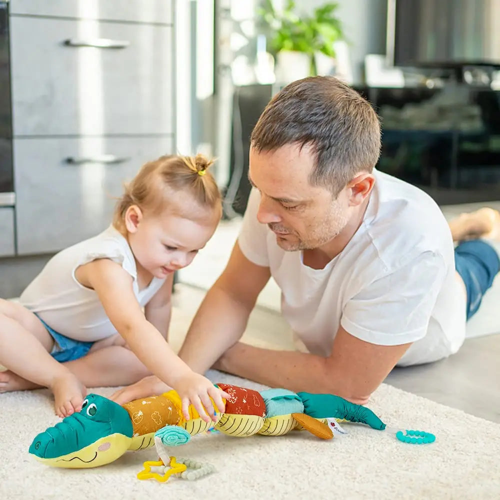 Maliben | Sensory Plush Rattle And Music Crocodile