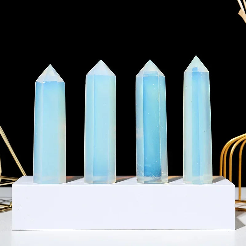 Maliben | Crystal Obelisk Elaria | Natural Stone Healing Stone | For Meditation & Reiki | 4–8 Cm