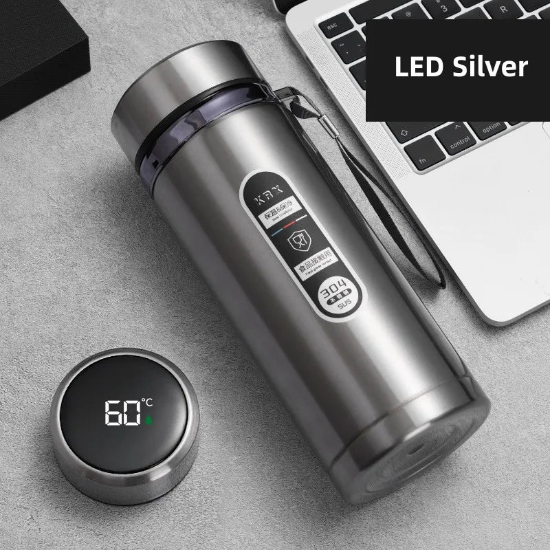 Maliben | 800ml-1L Stainless Steel Thermos – Portable Vacuum Flask with LED Temperature Display