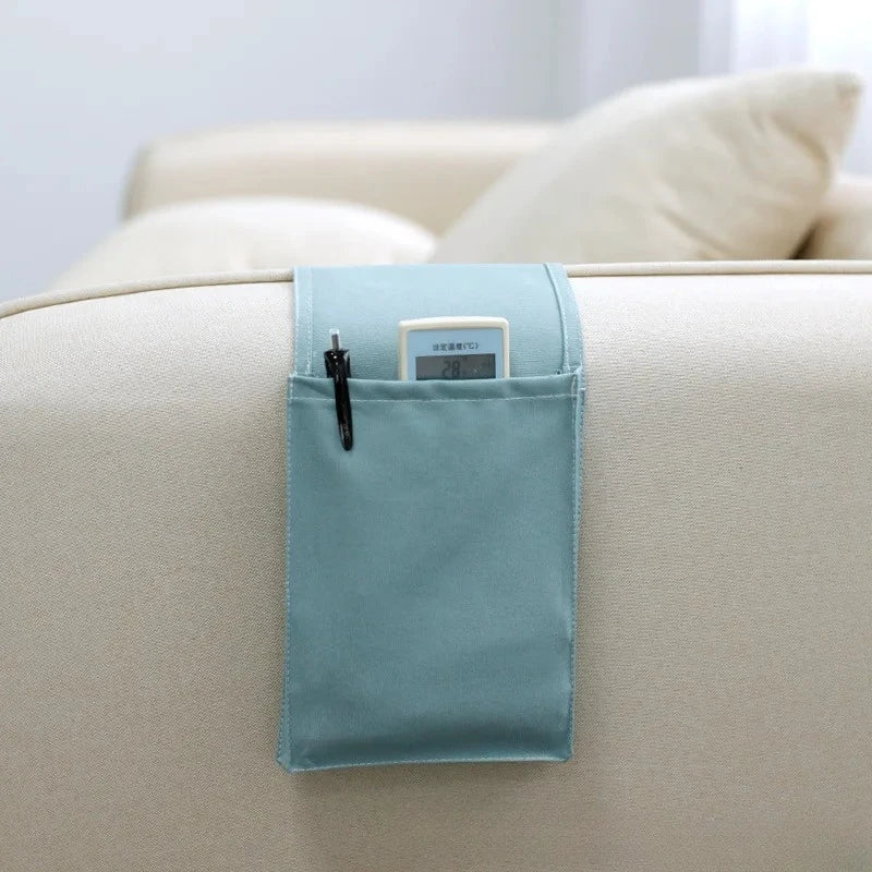 Maliben | Restivo Bed Organizer Made Of Cotton Linen | Hanging Storage With Pockets | For Remote Controls, Books & Accessories – Approx. 30×20×10 Cm