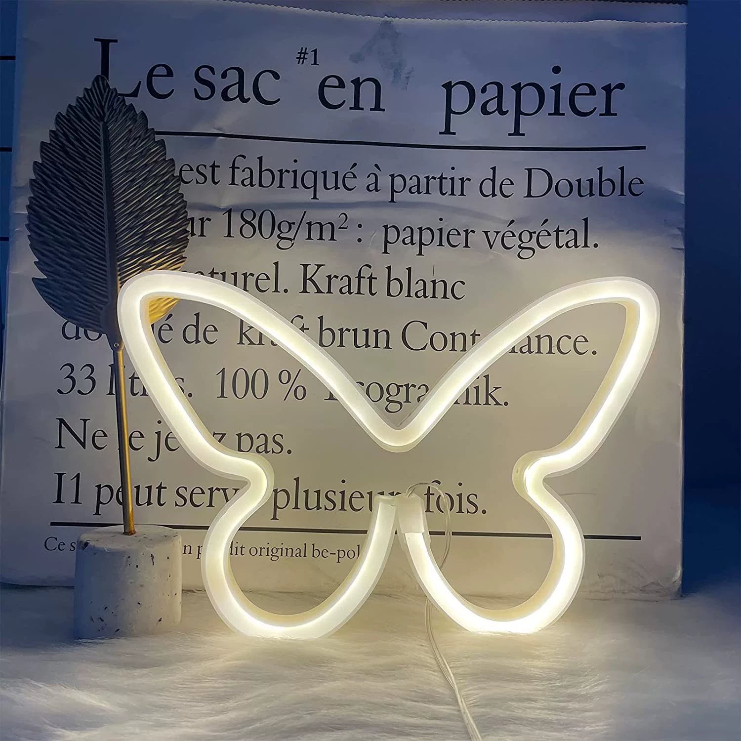 Led Butterfly Neon Wall Light