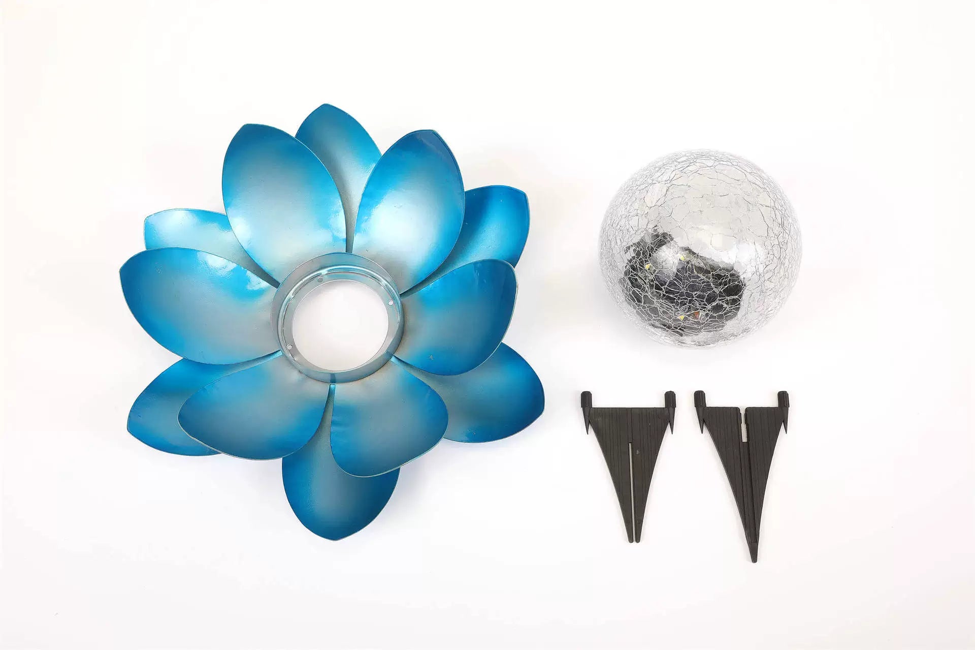 Solar Lotus Crackle Garden Light