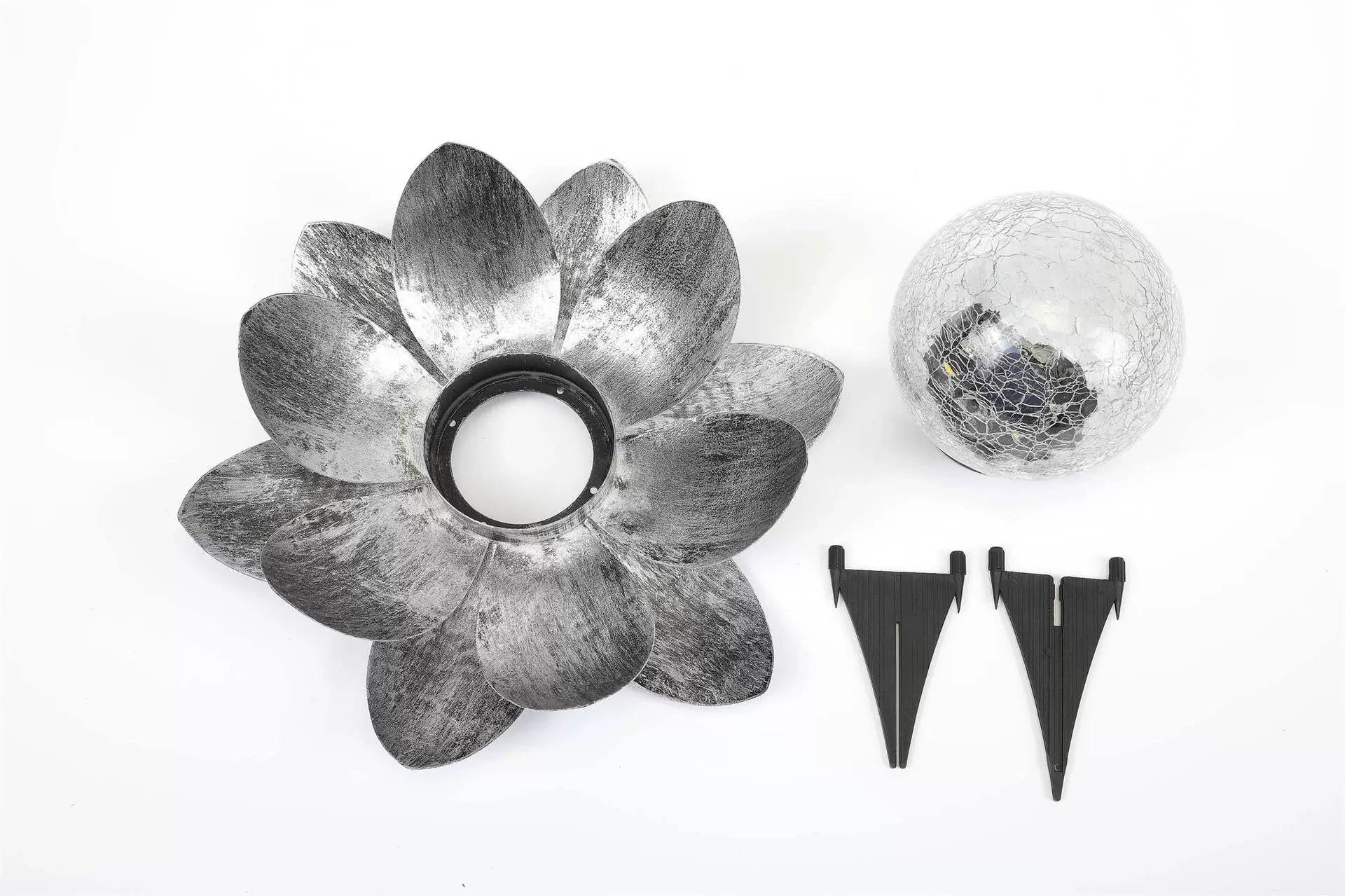 Solar Lotus Crackle Garden Light