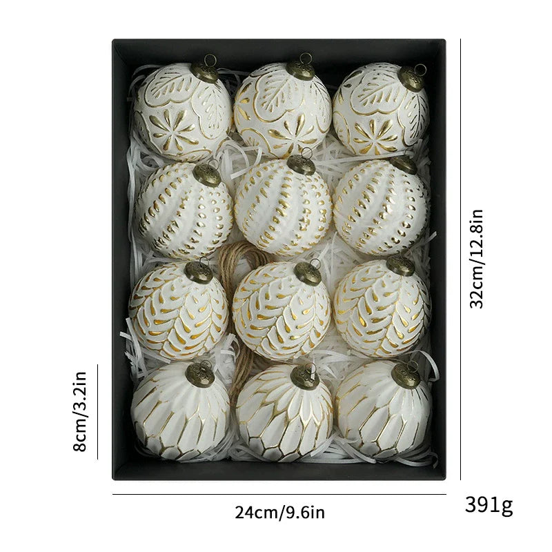 Antique Decorative Christmas Ball Ornament Set