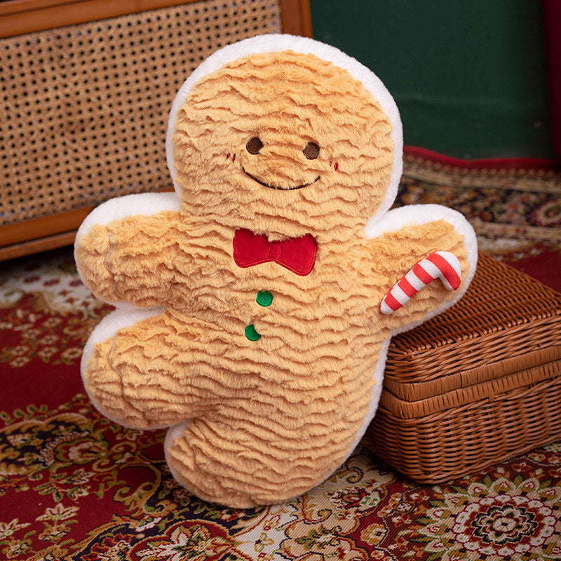 Christmas Gingerbread Man Plush Cushion Pillow