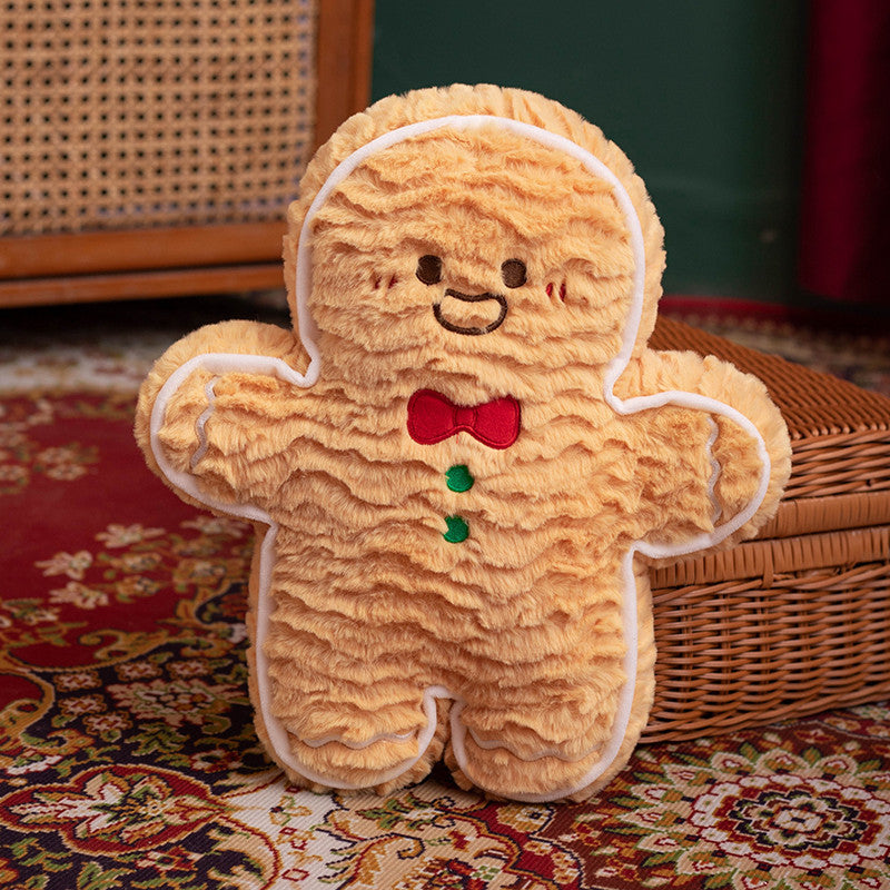 Christmas Gingerbread Man Plush Cushion Pillow