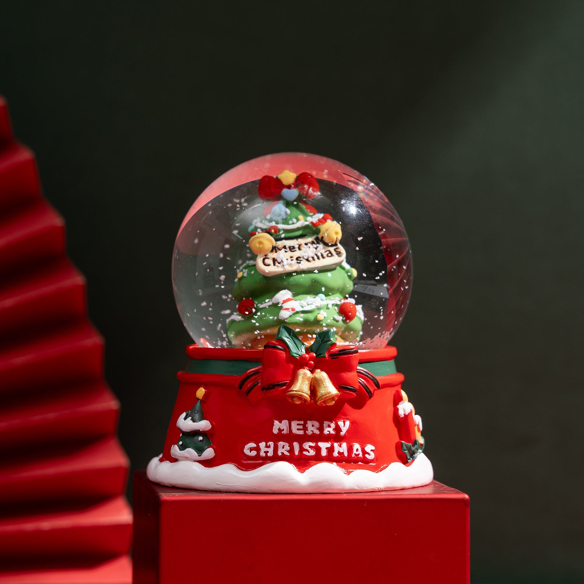 Luminous Snowman Resin Crystal Ball Ornament