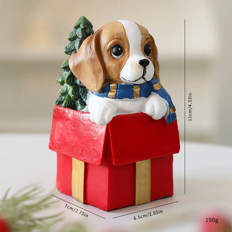 Diy Resin Puppy Christmas Window Ornament