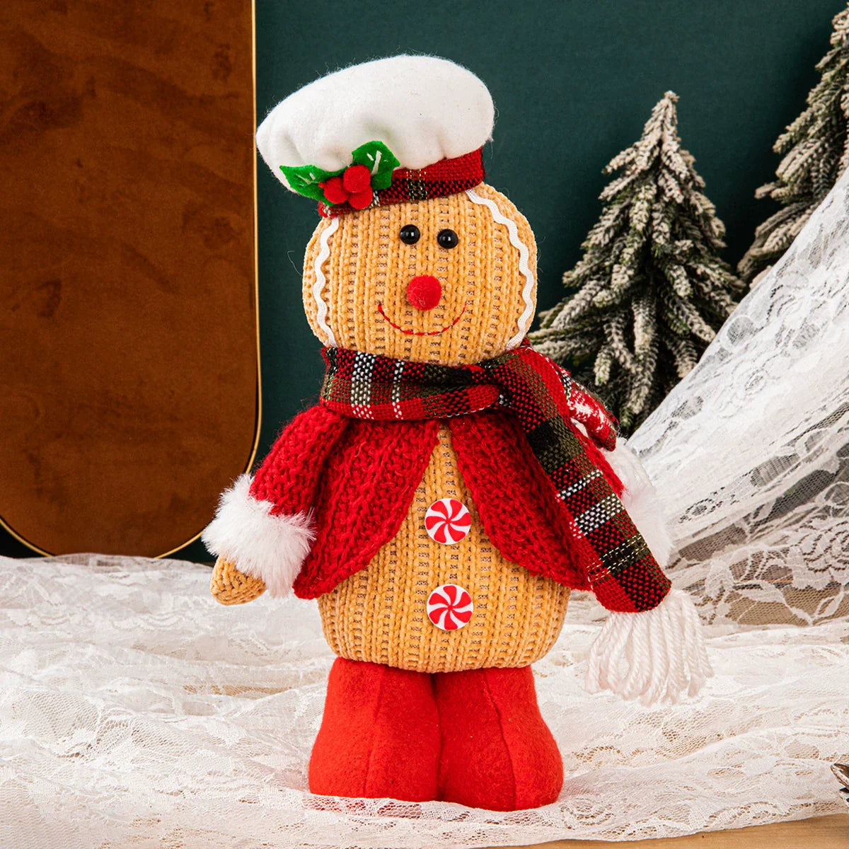 Creative Standing Plush Gingerbread Man Ornament