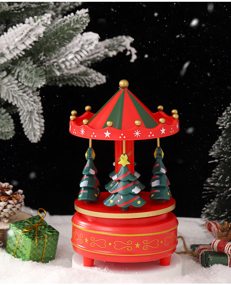 Rotating Musical Christmas Tree Carousel Ornament