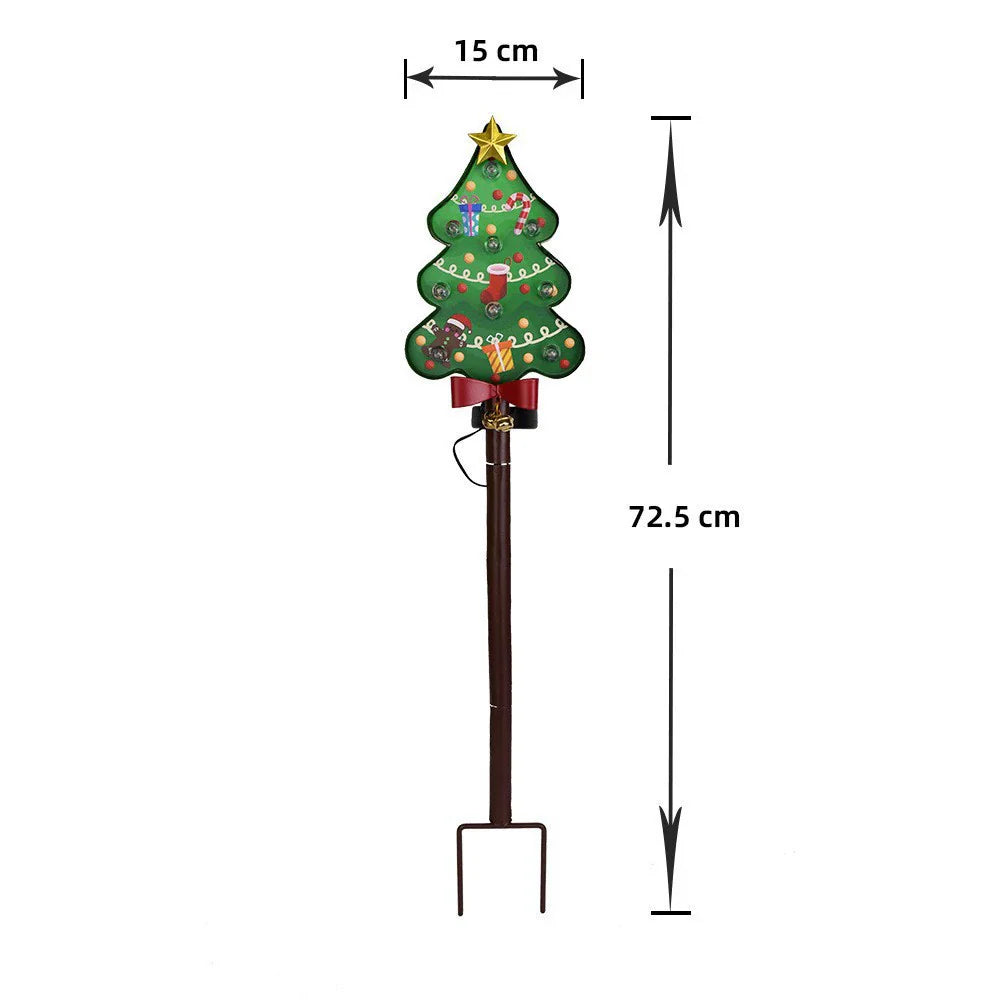 Christmas Iron Art Solar Outdoor Lawn Stake