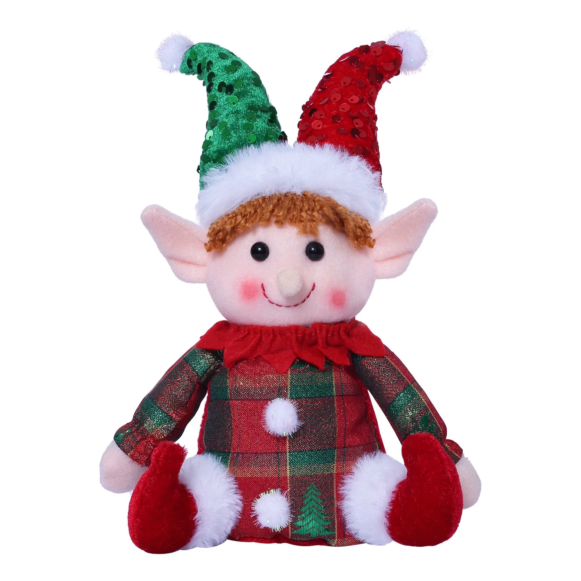 Cute Sequin Hat Christmas Elf Plush Toy