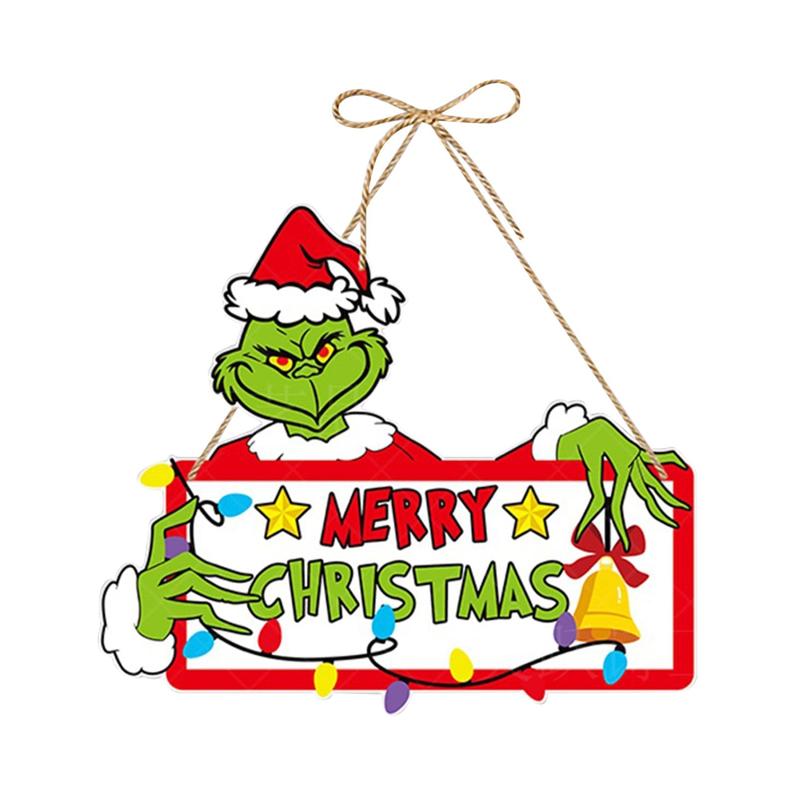 Grinch Christmas Wall Door Hanging Sign