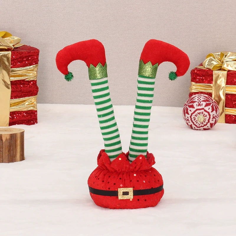 Grinch Thief Elf Legs Holiday Ornament