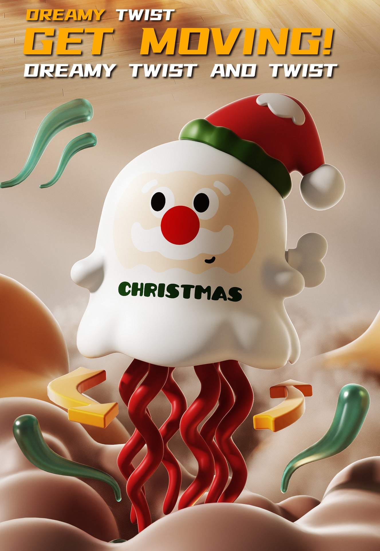 Wind Up Christmas Elk Twisting Dancing Toy