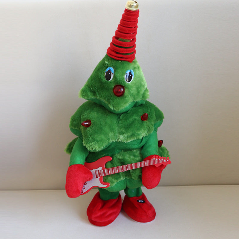 Electric Luminous Recording Christmas Tree Plush Doll