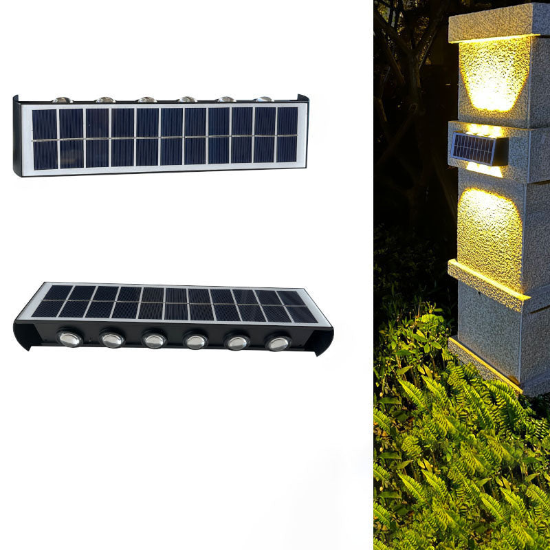Maliben | Lumiora Modern Solar-Led Wall Lamp For Outdoors | Rectangular Design | Ip56 Waterproof | Different Sizes & Light Intensities
