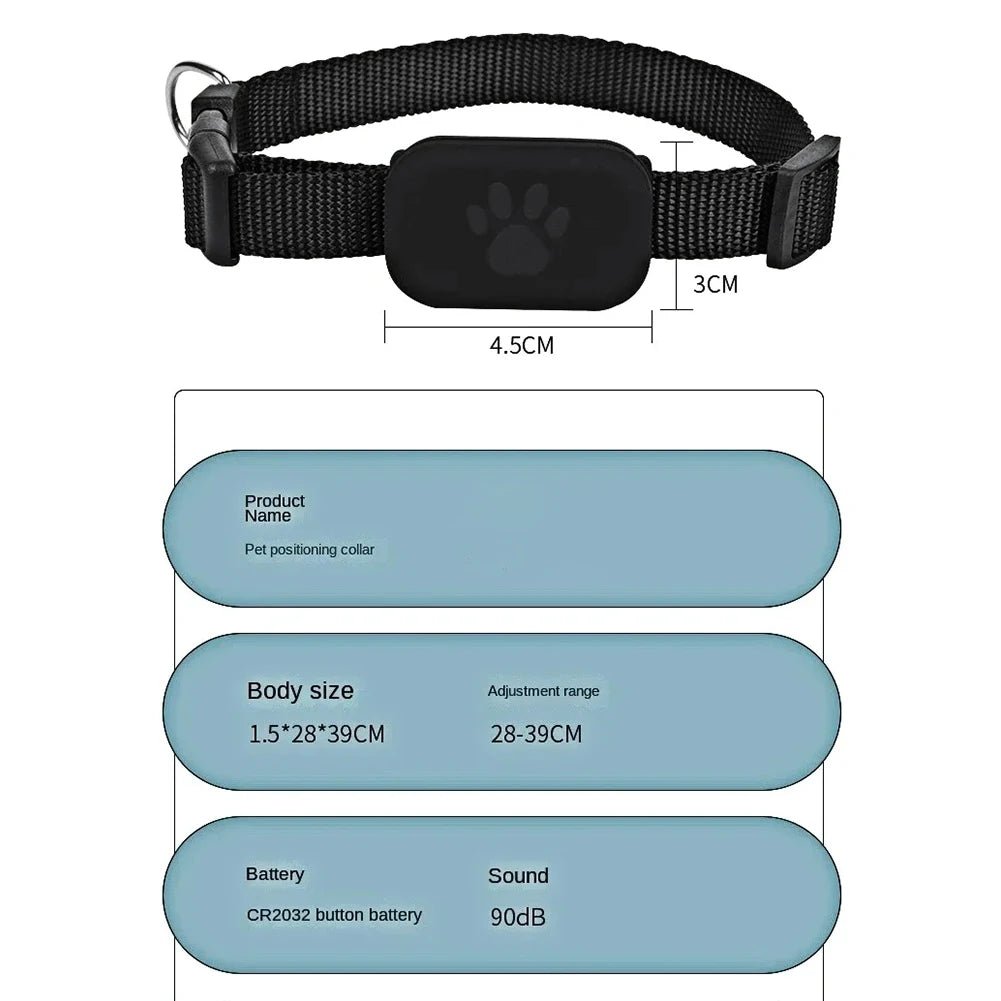 Maliben | Intelligent GPS Pet Tracker with Adjustable Collar for Dogs and Cats