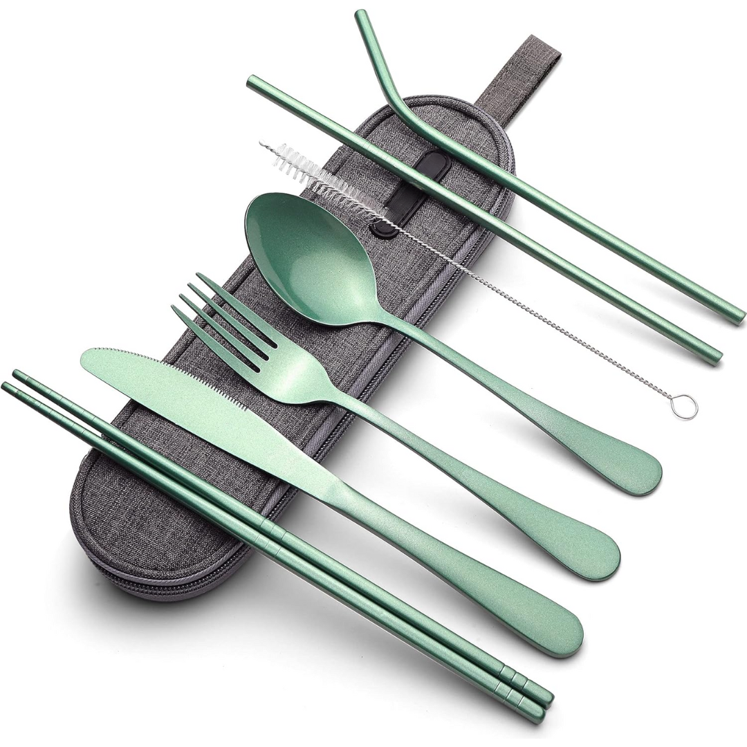 Maliben | Cutlery Set Gocutlery | 4-Piece For On The Go | Stainless Steel & Bpa-Free | With Transport Case