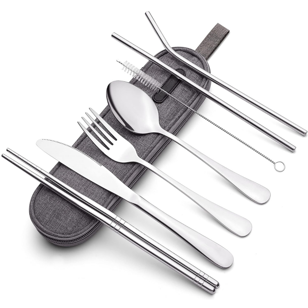 Maliben | Cutlery Set Gocutlery | 4-Piece For On The Go | Stainless Steel & Bpa-Free | With Transport Case