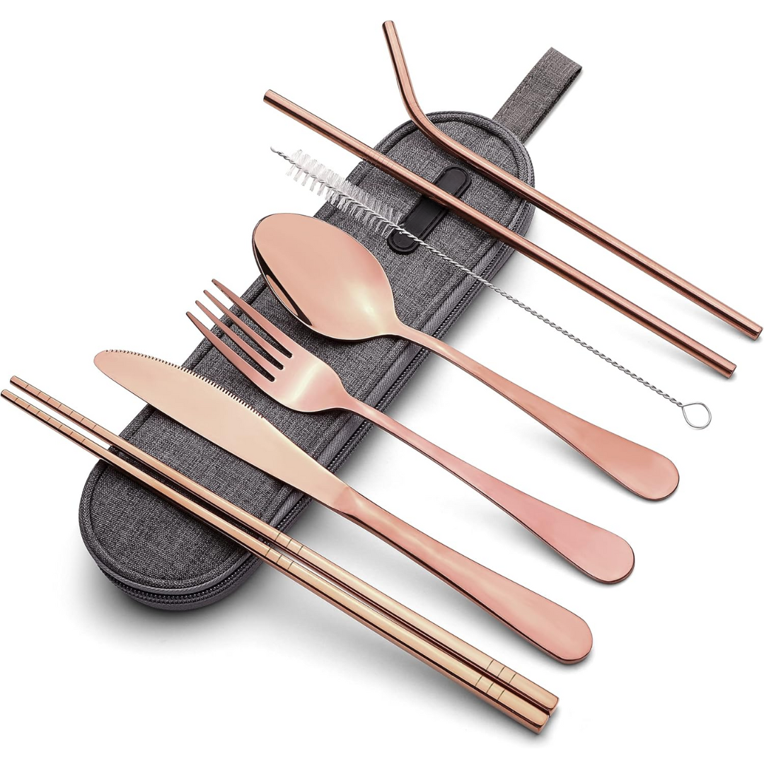 Maliben | Cutlery Set Gocutlery | 4-Piece For On The Go | Stainless Steel & Bpa-Free | With Transport Case