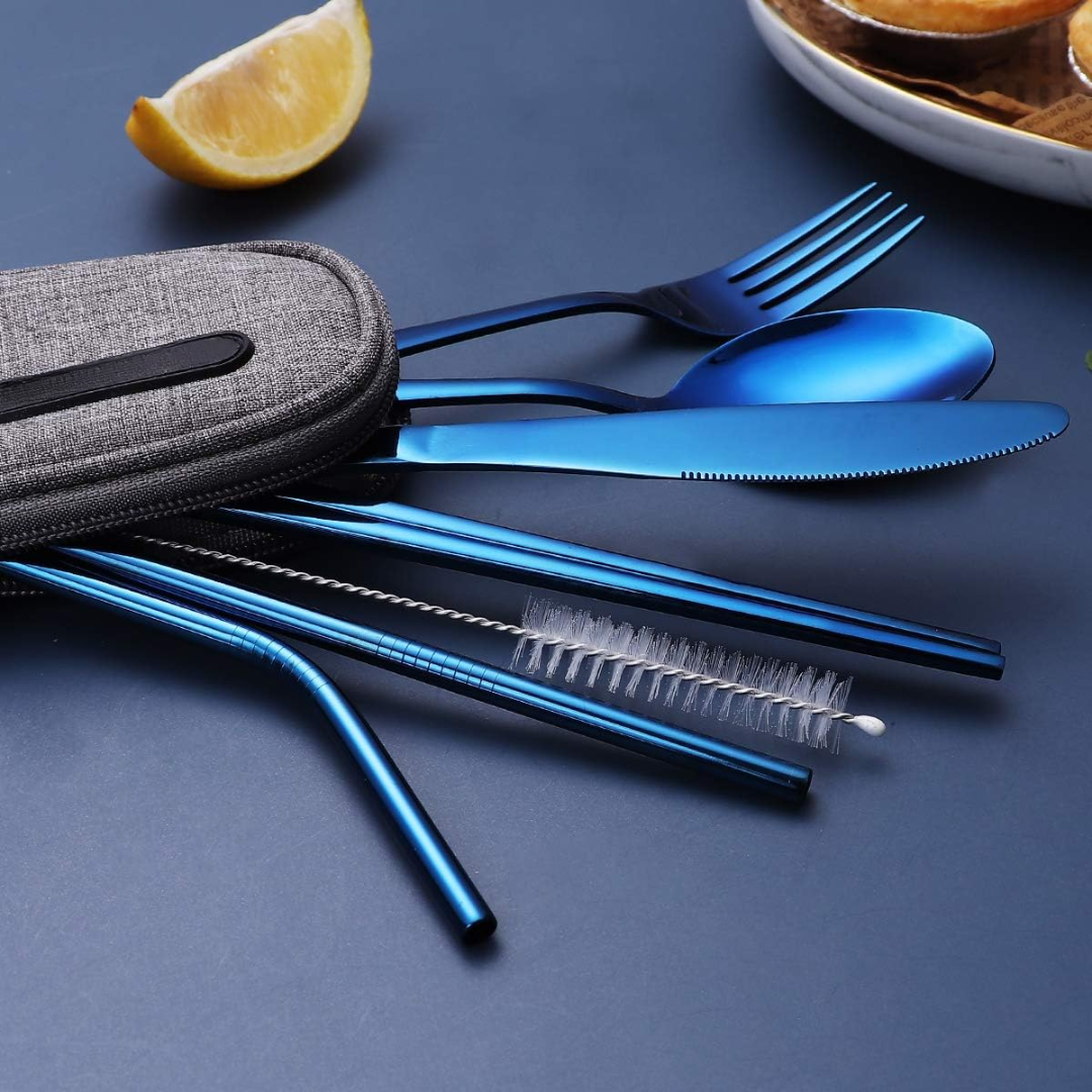Maliben | Cutlery Set Gocutlery | 4-Piece For On The Go | Stainless Steel & Bpa-Free | With Transport Case