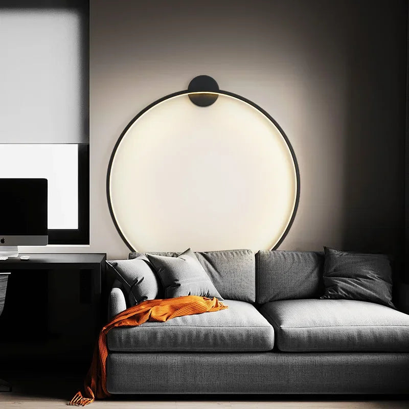 Maliben | Minimalist Led Circle Background Wall Lamp