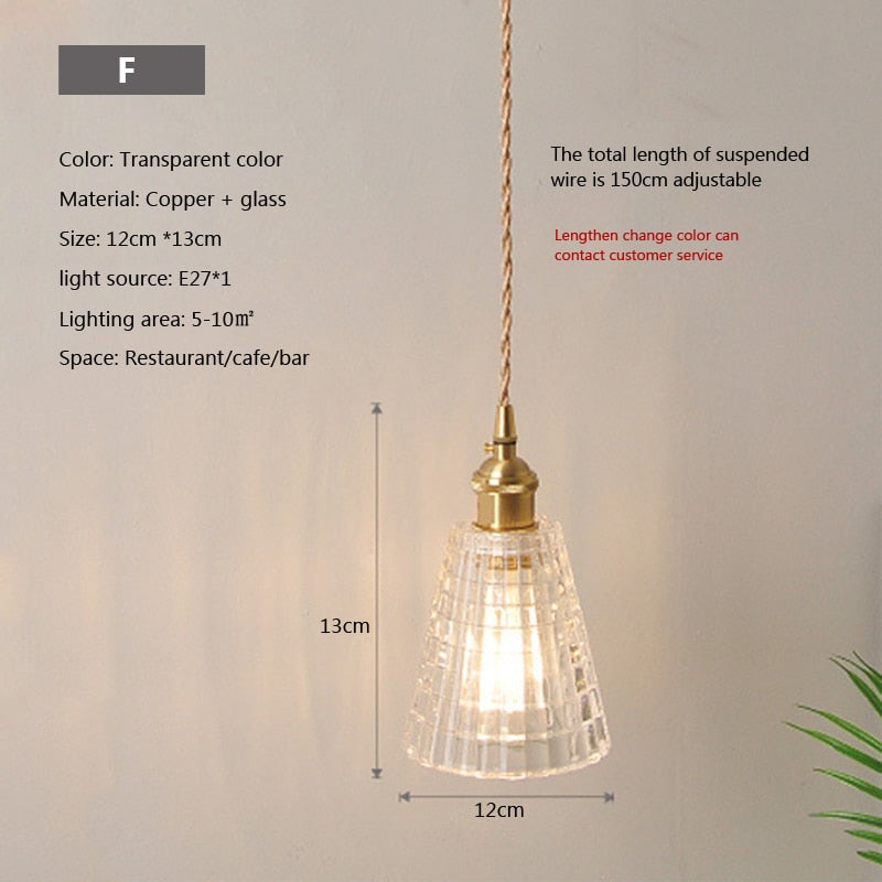 Maliben | Nordic Brilliance Transparent Glass Pendant Lamp
