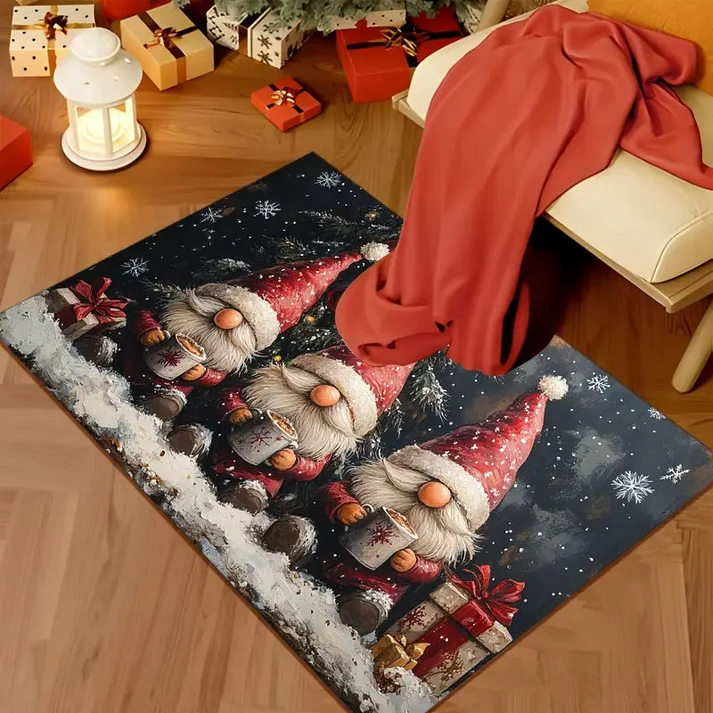 Maliben | Christmas Gnome Welcome Door Mat Bathroom Entrance Floor Mat