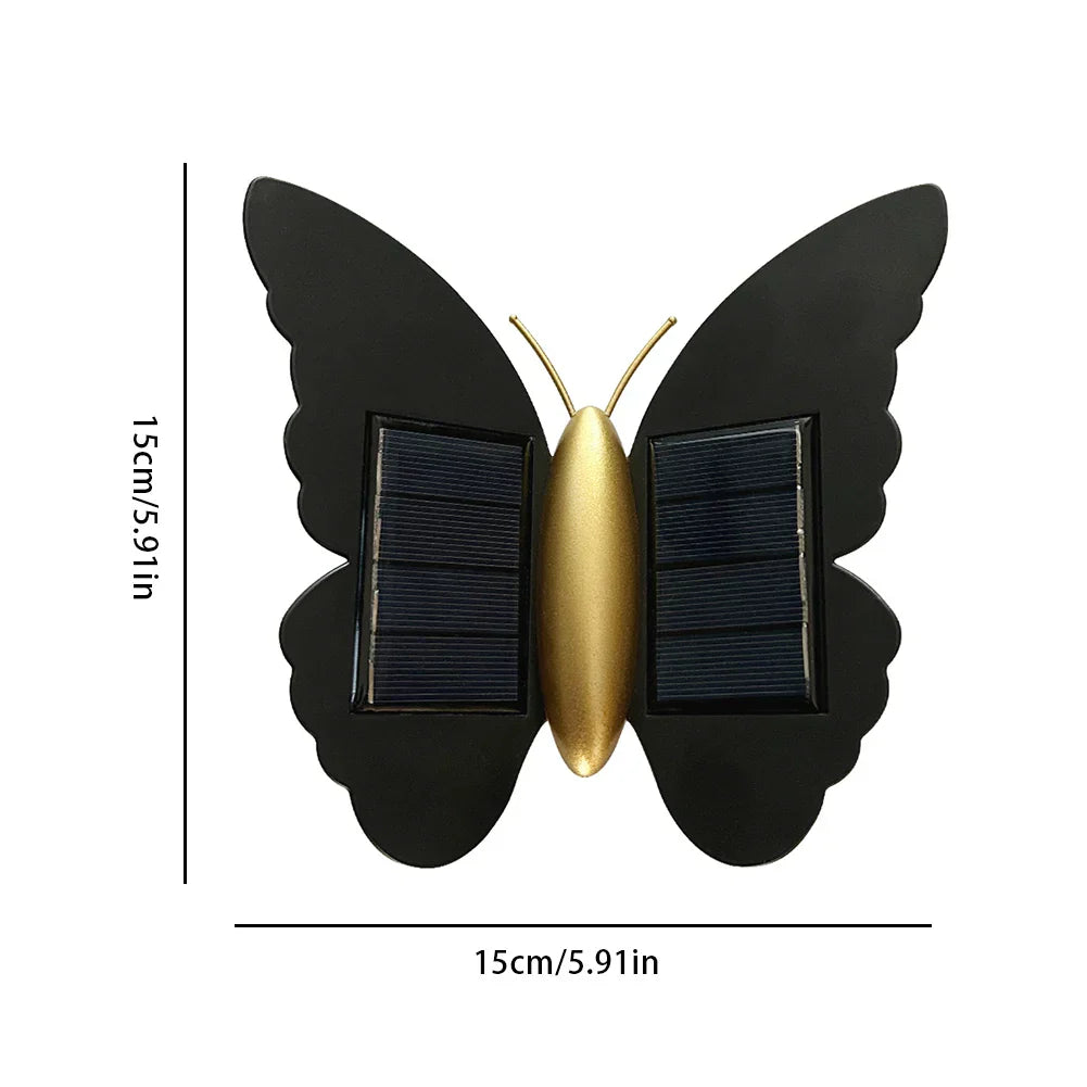 Maliben | Lumora Flyglow Solar Wall Light Butterfly | With Motion Sensor & Auto On/Off | Ip65 Waterproof | For Garden & Entrance