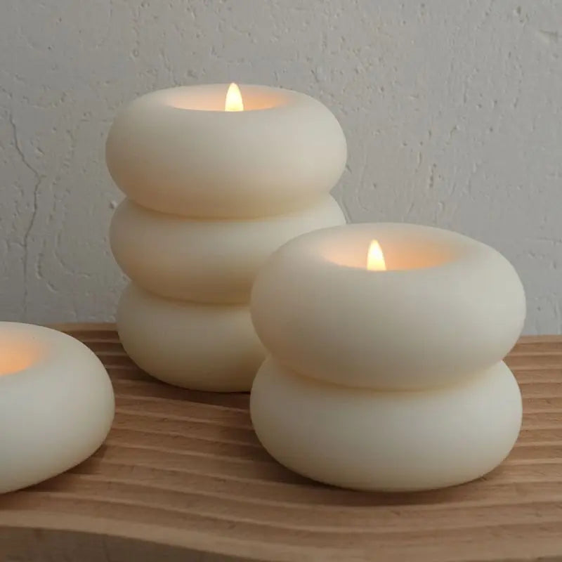 Maliben | Donut Aromatherapy Candle Round Smokeless