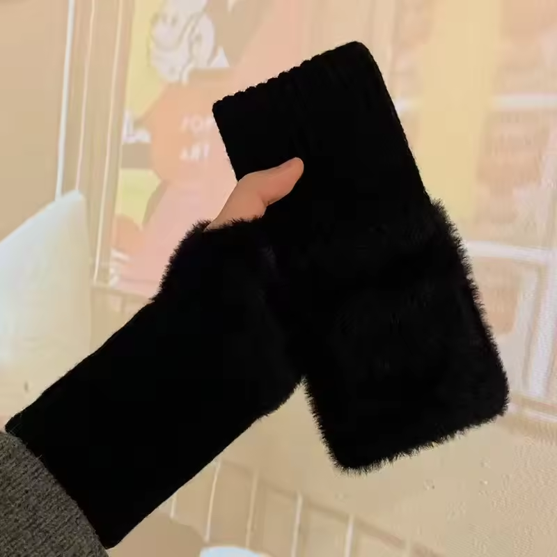 Maliben | Unisex Fleece Fingerless Gloves – Warm, Soft And Functional