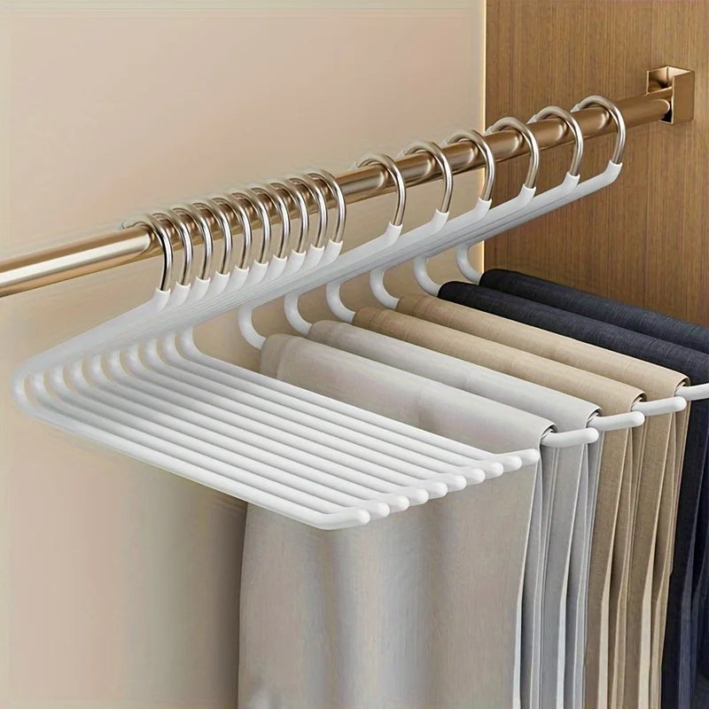 Maliben | Clothoria | Open Pants Hangers | Space-Saving & Stable | Metal With Anti-Rust Coating